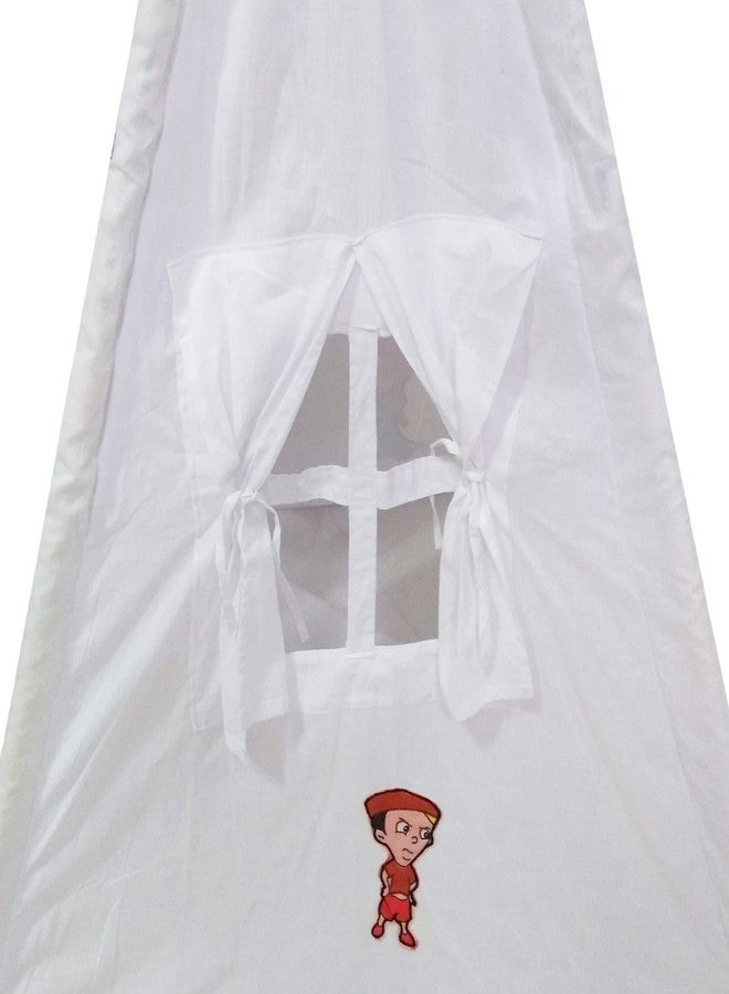 Creative Textiles Cotton Foldable Play Tent House for Indoor Outdoor (White) - Image 4